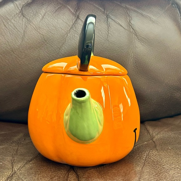 Disney Halloween Mickey Mouse Jack O’ Lantern Pumpkin Ceramic Teapot - Picture 7 of 12